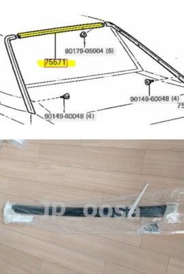 Toyota Genuine MR2 AW11 Upper Moulding Back Window Outside 1984-89 75507-17010