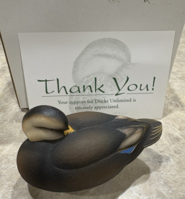 Jett Brunet  Ducks Unlimited  Miniature Black Duck 2001 New In Box!