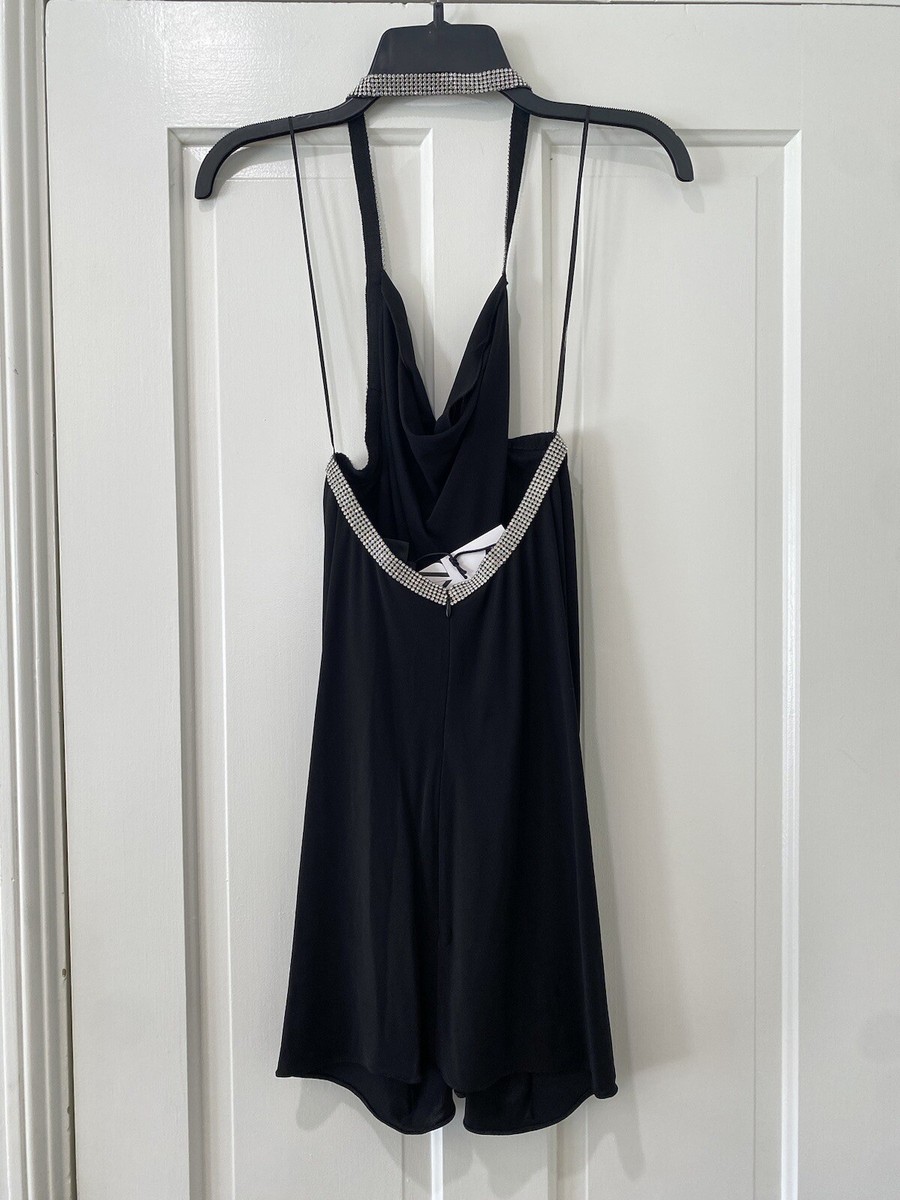 Zara rhinestone halter draped dress LIMITED EDITION Nwt | eBay Zara rhinestone halter draped dress LIMITED EDITION Nwt | eBay