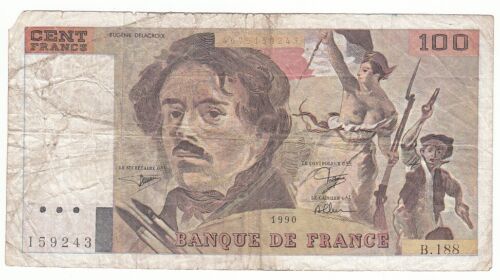 100 francos Delacroix 1990 B Fayette 69bis.2e1 (EE. UU.) 100F698 - Imagen 1 de 2