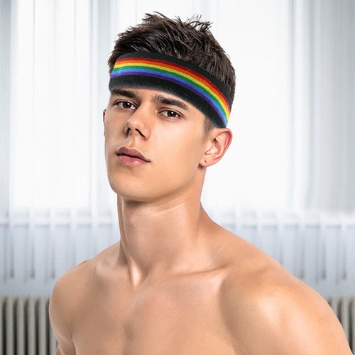Athletic Sweatband Moisture Wicking Sports Headband for Men & Women (Black) - Picture 2 of 7