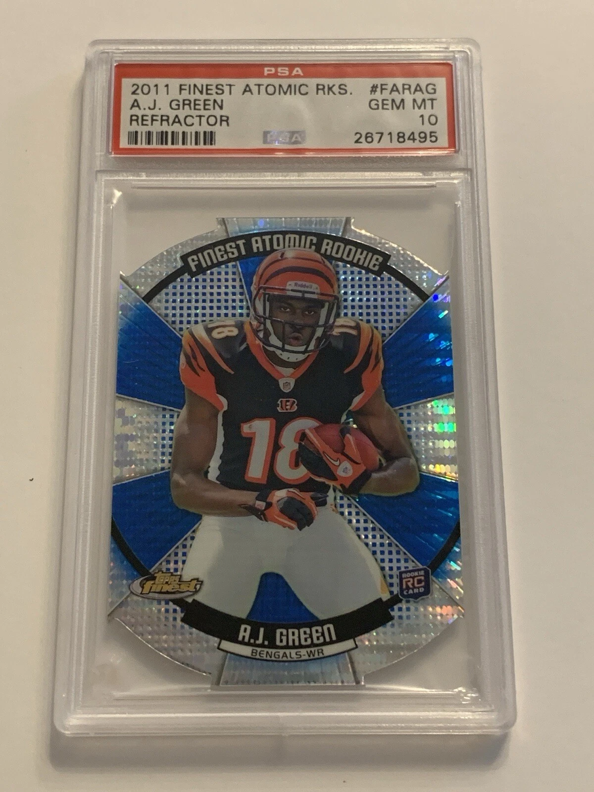 AJ Green Finest Atomic Rookie Refractor #FARAG Base