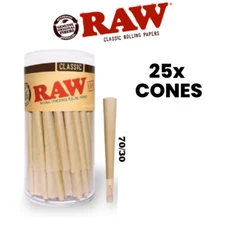 RAW Dogwalker Mini 70/30 Cones – 75 count – Small Pre-Rolled Classic Papers