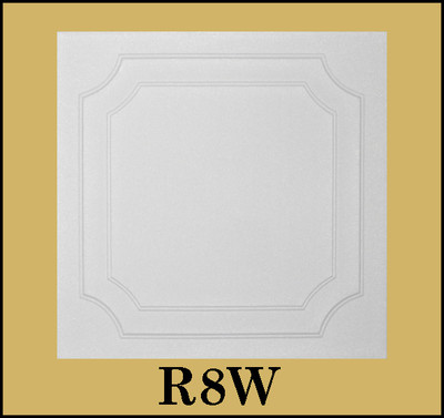 Decorative Ceiling Tiles Easy Installation Ultra Pure White SATIN Painted R8W