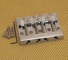 099-4408-000 Genuine Fender Block Logo High Mass Bass Bridge w/Brass Saddles