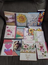 Lot of 14 Mixed Greeting Cards, Birthdays, Anniversary, Sympathy