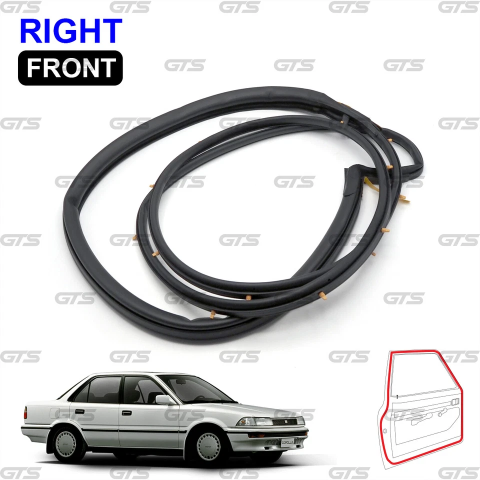 Front Right Door Rubber Seal Weatherstrip Fits Toyota Corolla AE92 1987 - 1991 - Image 2 of 4