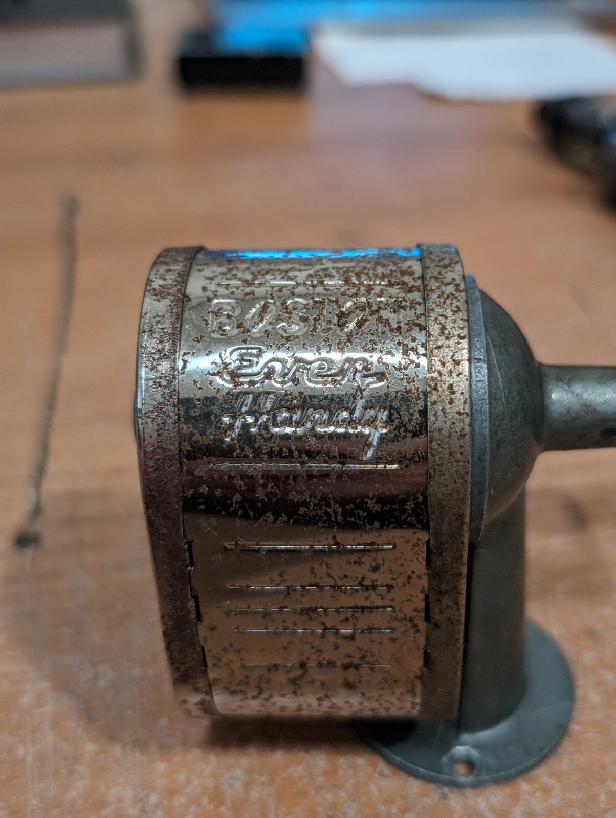 Vintage Boston Ever Handy Mount Pencil Sharpener Manual Crank 1950s