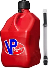 VP Racing 3512 Motorsport 5 Gallon Square Plastic Utility Jug Red 1 Jug 1 Hose