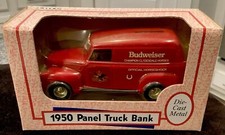 1992 Ertl Budweiser 1950 Panel Truck Bank Clydesdale Horses Official Horseshoer