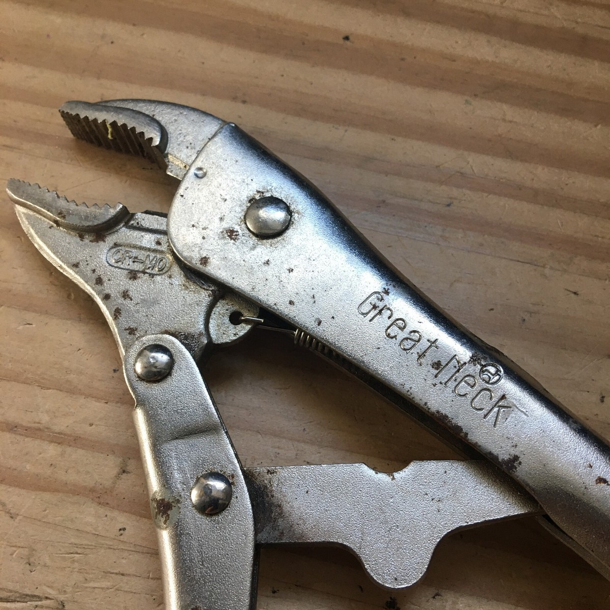 Vintage 1980s Great Neck CR-M0 Straight Jaw Vise Grip Locking