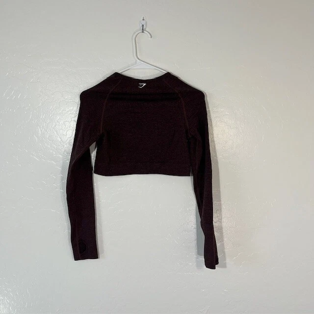 gymshark crop long sleeve workout gym run shirt