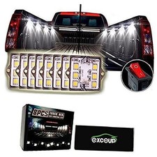 White LED Truck Pickup Bed Light Kit, 8 PCS 48 LEDs Rock Lighting Kits IP68