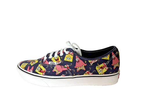 Vans SpongeBob Comfycush Authentic Aloha Bob Shoes Navy Men's 11.5