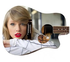 Taylor Swift Autographed Custom 1/1 "No Rest For the Wicked" Acoustic Graphics G