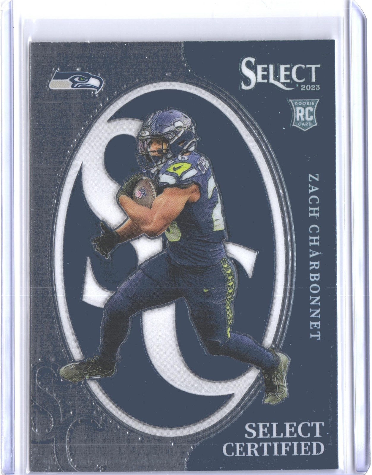 2023 Panini Select #CRO-ACH Zach Charbonnet Select Certified Rookie Seahawks