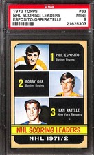 1972 Topps #63 NHL SCORING LEADERS PSA 9 Mint 21625303 