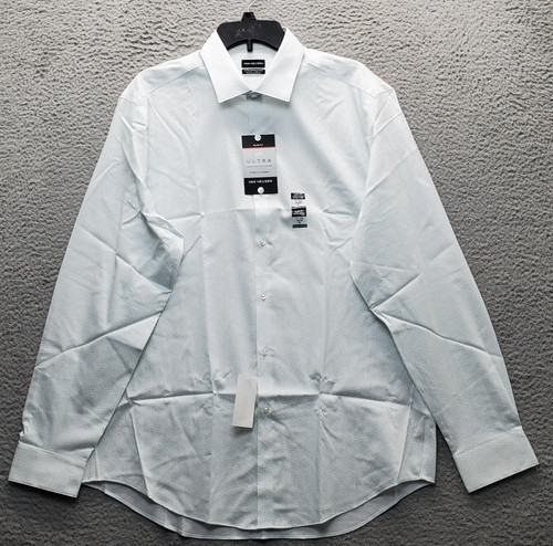 Van Heusen Dress Shirt Mens XL Multi Printed Ultra Wrinkle Free Slim Fit Stretch