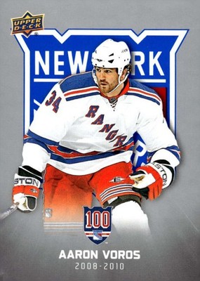 Aaron Voros 2025-26 Upper Deck New York Rangers Centennial #72 NHL ID ...