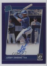 2021 Donruss Optic Rated Rookie Signatures Blue Prizm /75 Leody Taveras Auto 1l2