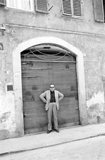 Italian novelist Vasco Pratolini initiator of New Realism proudly - Old Photo