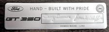 201520162017 Shelby Gt350 Gt350r Mustang Romeo Engine Builder Plate Signed