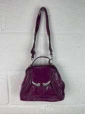 Mimco Purple Patent Leather Shoulder/Handbag w/Silver Hardware