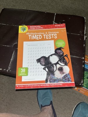 Teaching Tree Multiplication &Division Timed Tests Grades 3-4 New 38 Worksheets