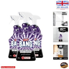 750ml Black Mould Remover Spray - Kills 99.9% Viruses, Pack of 3 for Home Safety 7.59 per litre