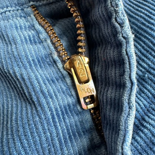 70s Vintage Levi's Blue Corduroy High Rise Flare Pants | Talon Zip Boho Western by Levi's, $49.99 - Photo 4
