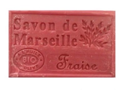 2 Stückseifen Savon de Marseille -Erdbeere + Pfirsich  - 2x  125g aus Frankreich