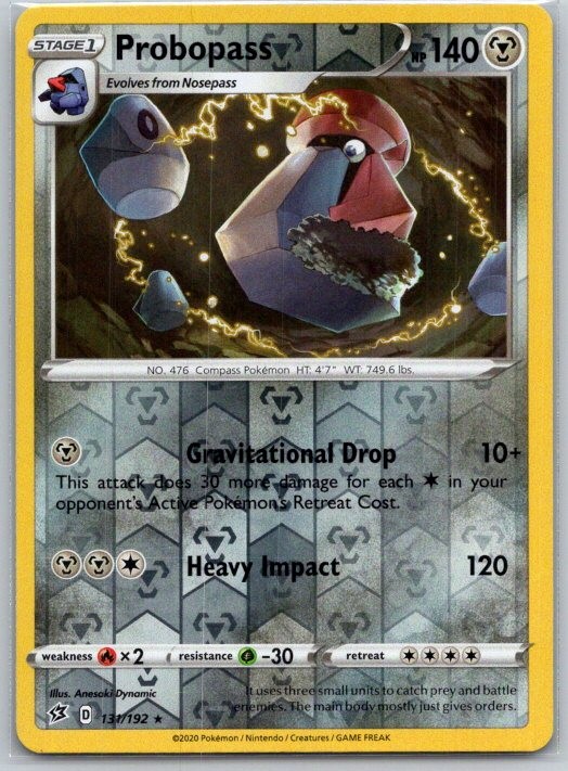 Probopass 131/192 Rare Rebel Clash Pokemon Reverse Holo Near Mint