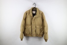 Vintage 70s Streetwear Mens Medium Duck Down Insulated Puffer Jacket Beige USA