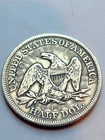 1853 Arrows Rays Seated Liberty Half Dollar VF