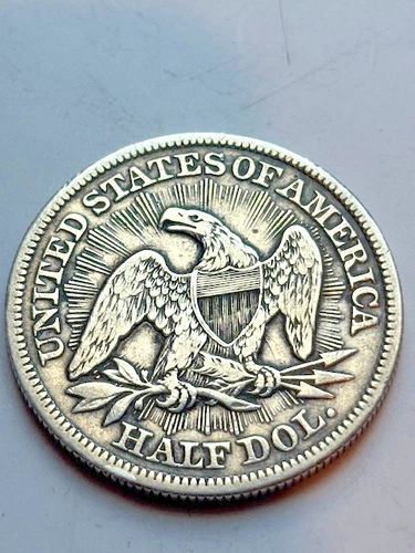 1853 Arrows Rays Seated Liberty Half Dollar VF