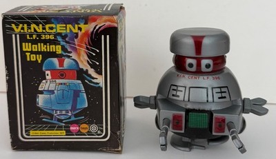 1979 WALT DISNEY MARX TOYS V.I.N.C..NT. WALKING ROBOT TOY MIB