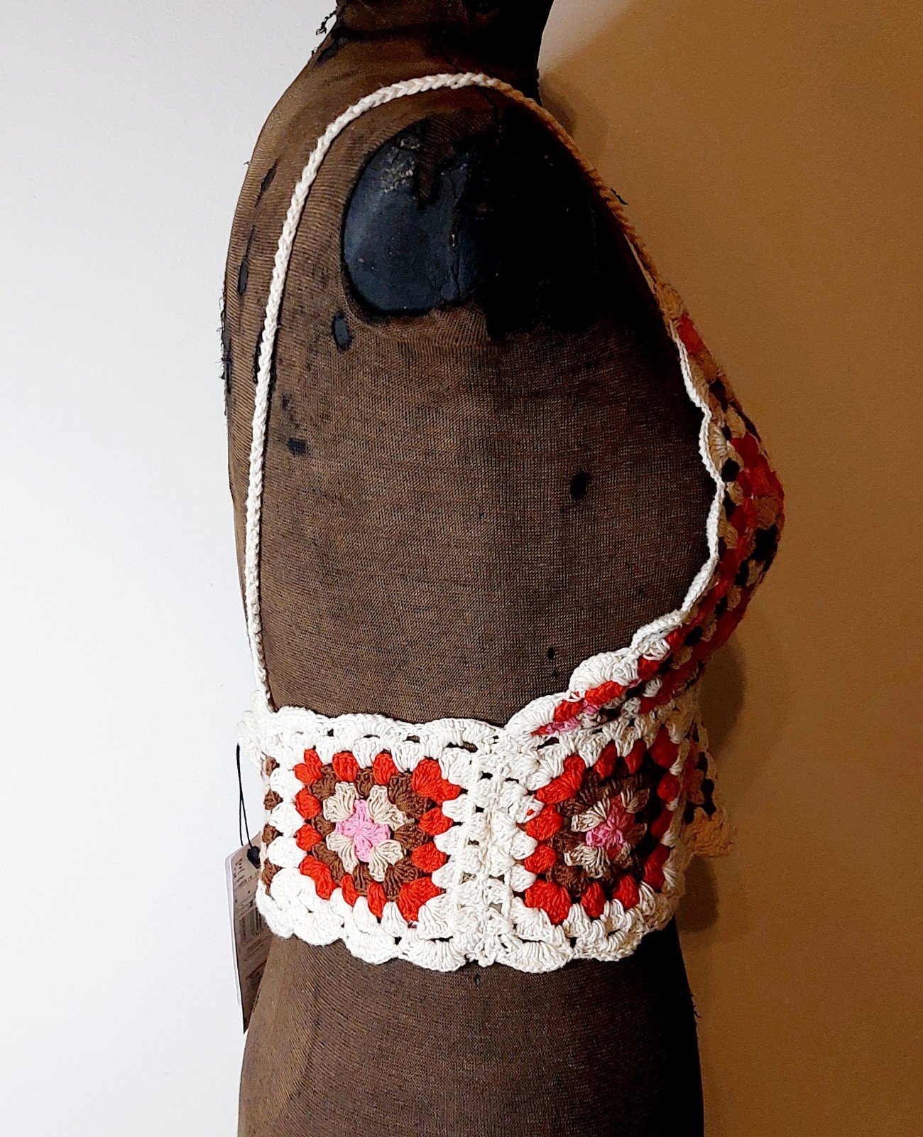 NEW with Tags Mango handmade Crochet Crop top Medium thumbnail 12