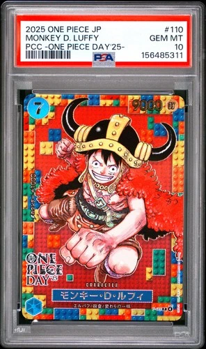 2025 ONE PIECE JAPANESE PREMIUM COLLECTION OP DAY'25 #110 MONKEY D. LUFFY PSA 10