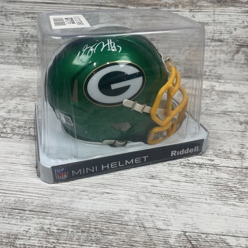 🔥Davante Adams Signed Flash Mini Helmet Green Bay Packers Beckett COA🔥