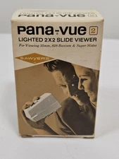 Vintage Pana-Vue 2 Lighted Slide Viewer 2x2 35mm 828 Bantam Super Slides Sawyers