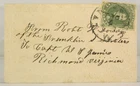 1861 CONFEDERATE CIVIL WAR COVER WITH 5 CENT CONFEDERATE JEFF DAVIS STAMP CSA #1