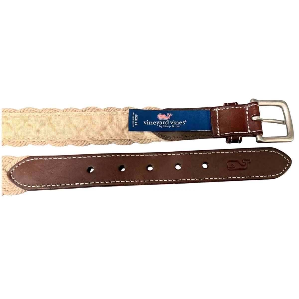 NWT Vineyard Vines Braided Ivory Belt Vineyard Vines Men main image 2