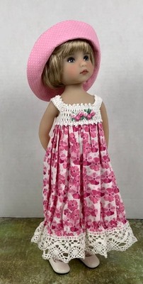 13'' Little Darling Doll Summer Dress and Hat. Doll, shoes, socks NOT included