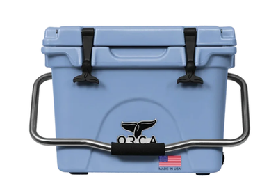 ORCA 20 Quart Hard Side Roto Cooler Insulated Ice Chest Light Blue