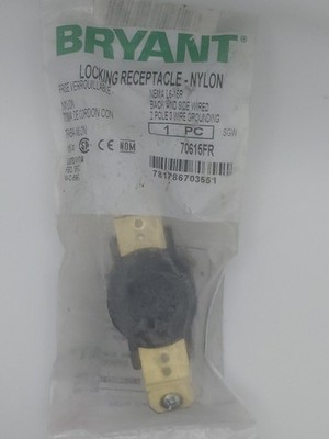Bryant 70615FR, Nema L6-15R, Locking Receptacle