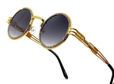 Gangster Sunglasses Diamond Bling Men Women Black Gradient Lens Sophisticated