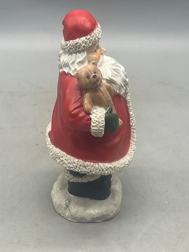 Weihnachten Weihnachtsmann Figur Teady Bär rot grün 6" Deko LESEN - Bild 4 von 6