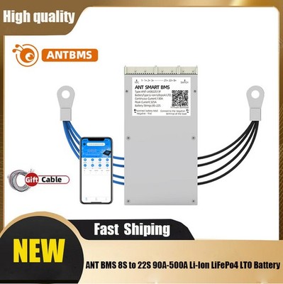 ANT Smart BMS 8S-22S 90A-500A Li-ion LiFePo4 LTO w/Active Balance Bulid in BT