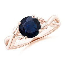 925 Sterling Silver Blue Sapphire Gemstone Wife Solitaire Birthday Ring