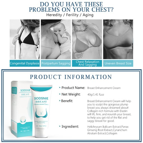 Breast Enlargement Cream Enhancement Oil Plumps Bigger Boobs Firming Lifting - Picture 6 of 15
